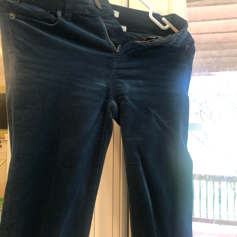 Jcrew velvet navy pants  (skinny)